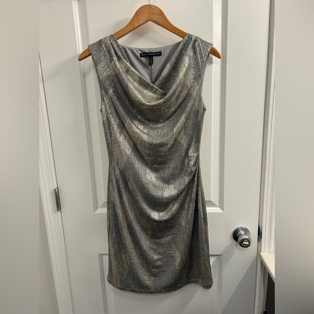 WHBM Silver and Gold Mini Dress
